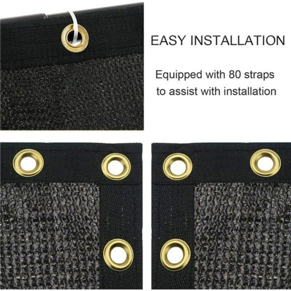 6 feet x 50 feet Privacy Screen Fence Heavy Duty Fencing Mesh Shade (Black) - Picture 3 of 6